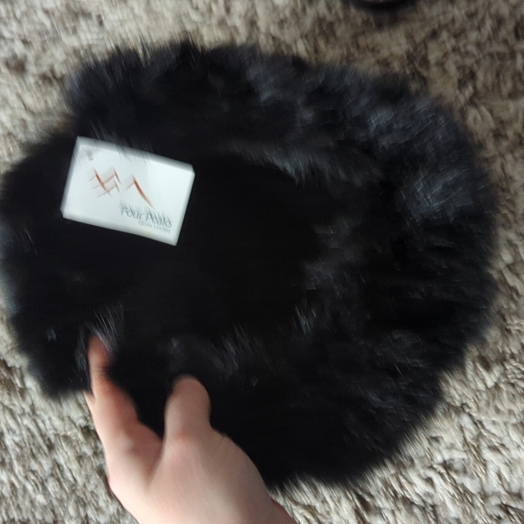 🖤 NEW lambskin and opossum fur hat - Picture 4 of 7